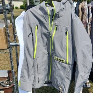 Burton Light Gray Jacket with Neon Yellow Details